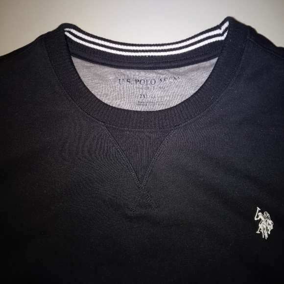 U.S. Polo Assn. Men's Black Crewneck Sweater - Picture 2 of 3